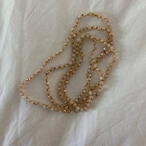 Champagne Faceted Glass Necklace Beads
